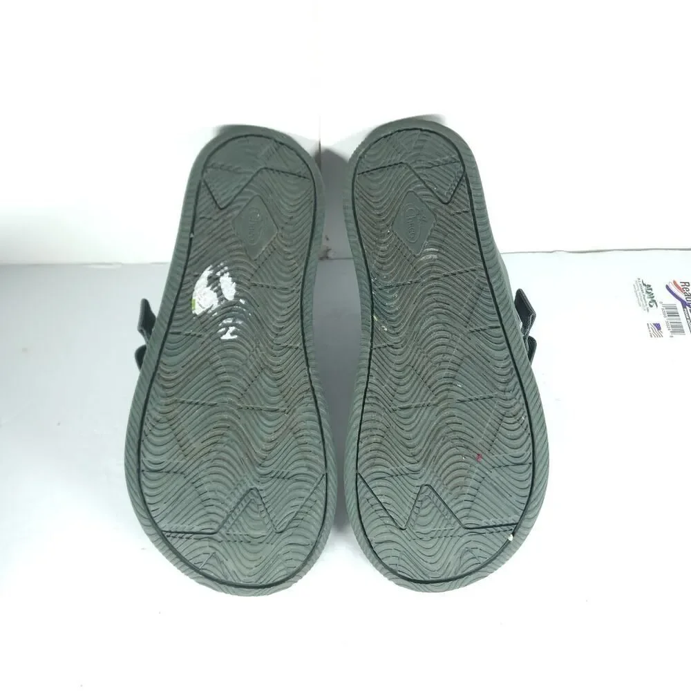 Chaco Men's Chillos US10 Green Strappy Flat Outdoors Slide Sandals